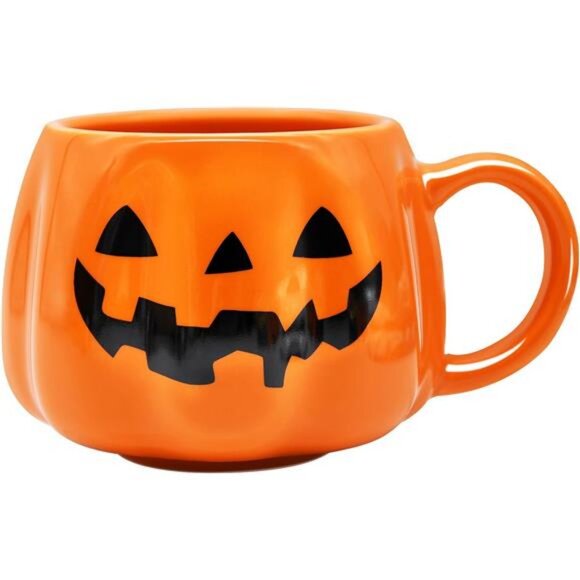 12 oz Halloween Pumpkin Mug Decorations, Happy Halloween Pattern Mug Ceramic - Picture 1 of 7